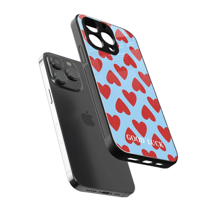Good Luck sleek iphone 13 pro cover with tempered glass back and TPU edges