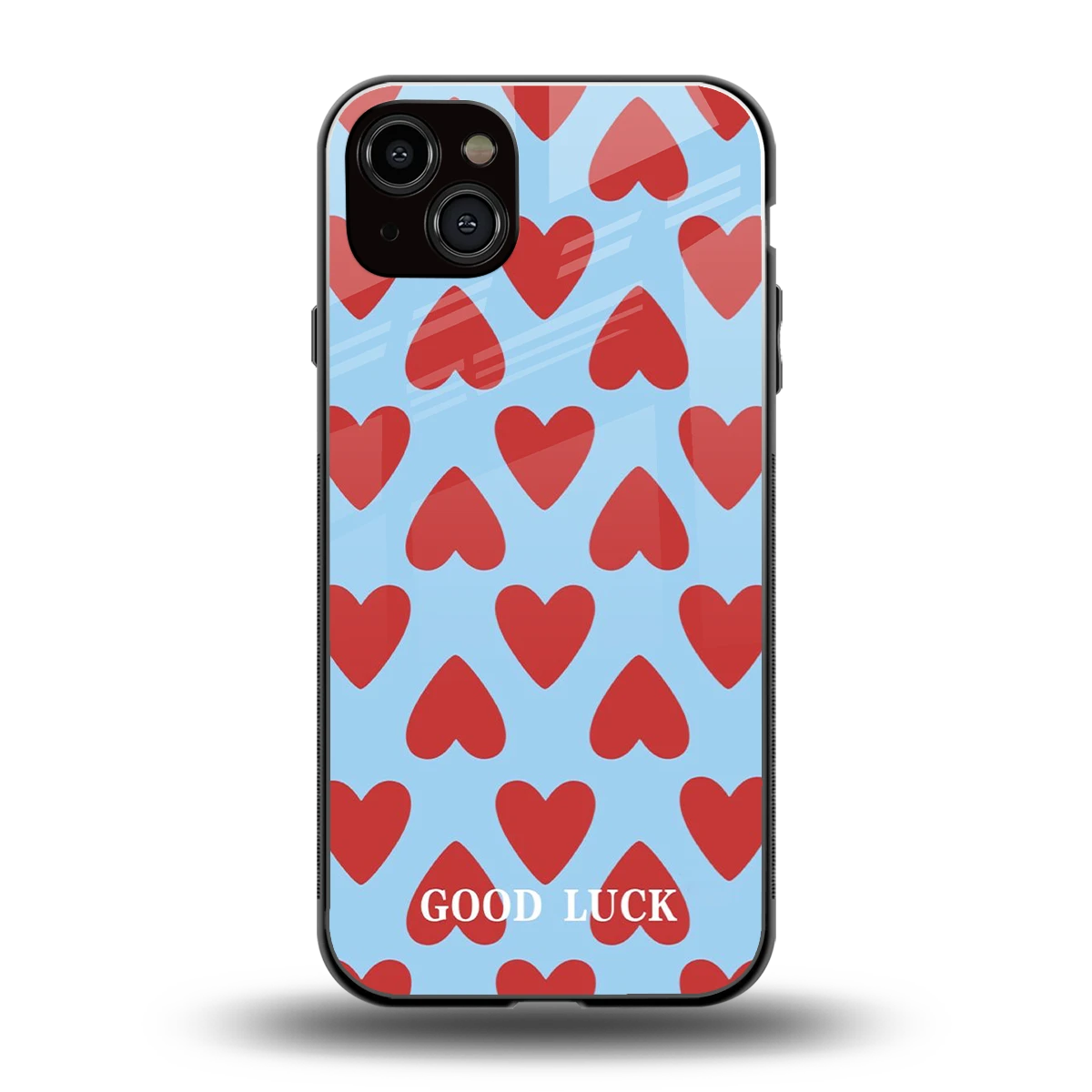 Good Luck back phone cover | glass case for iphone 15 plus