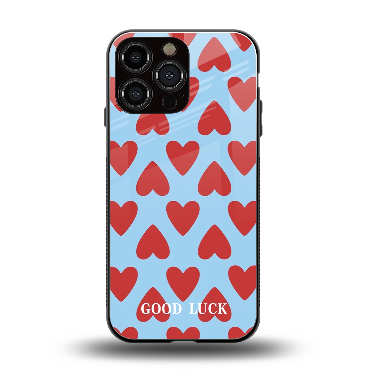Good Luck back phone cover | glass case for iphone 15 pro max