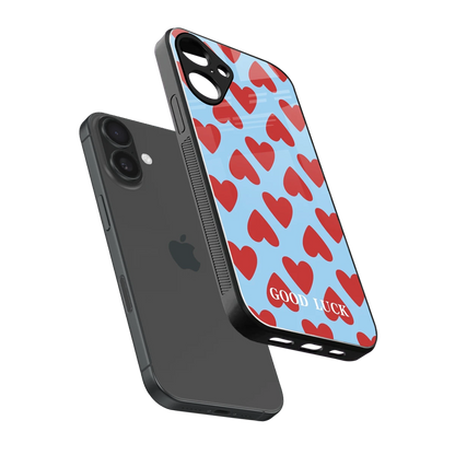 Good Luck sleek iphone 16 plus cover with tempered glass back and TPU edges