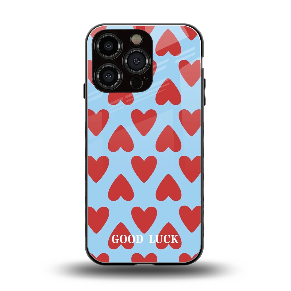 Good Luck back phone cover | glass case for iphone 16 pro