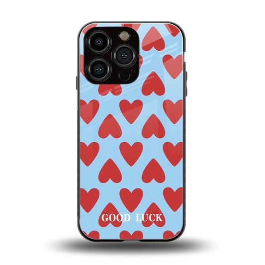 Good Luck back phone cover | glass case for iphone 16 pro