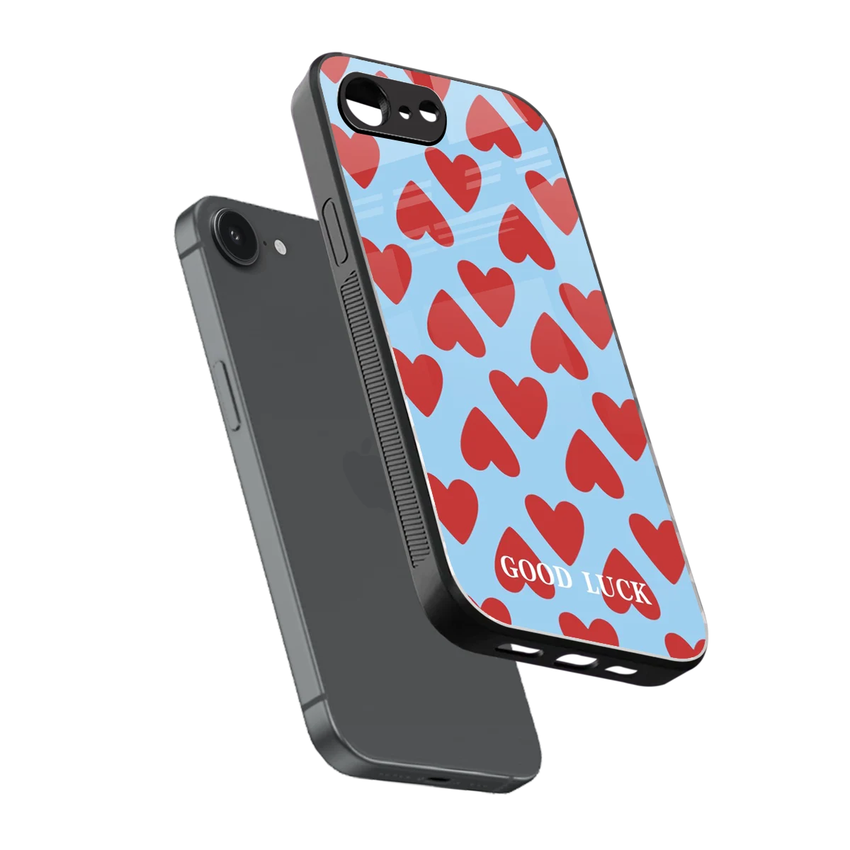 Good Luck sleek iphone 16e cover with tempered glass back and TPU edges