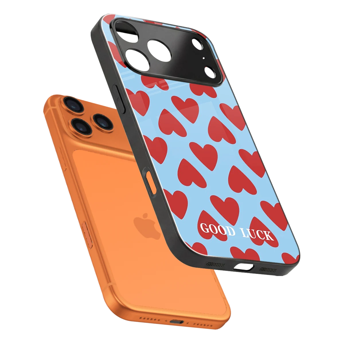Good Luck sleek iphone 17 pro max cover with tempered glass back and TPU edges