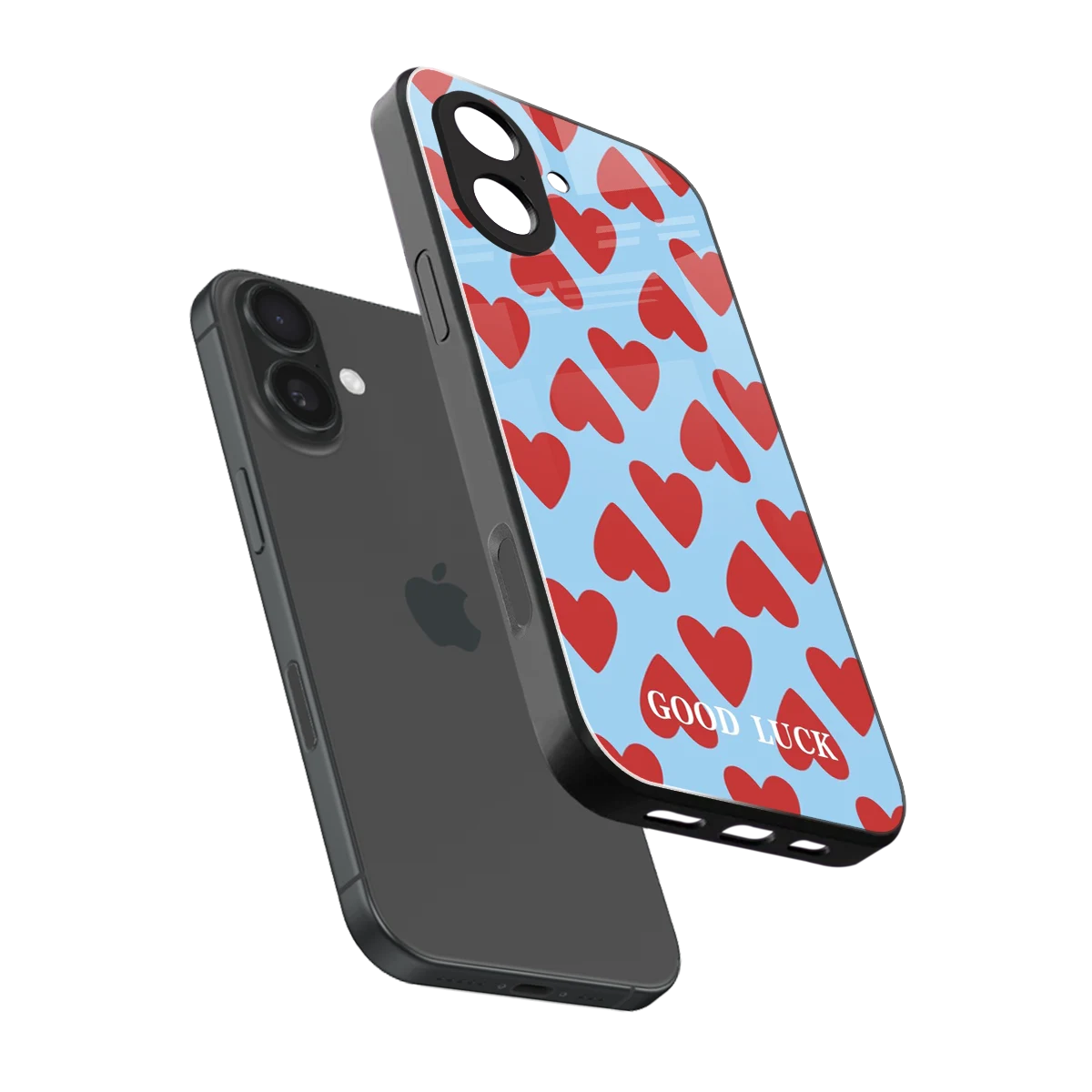 Good Luck sleek iphone 17 cover with tempered glass back and TPU edges