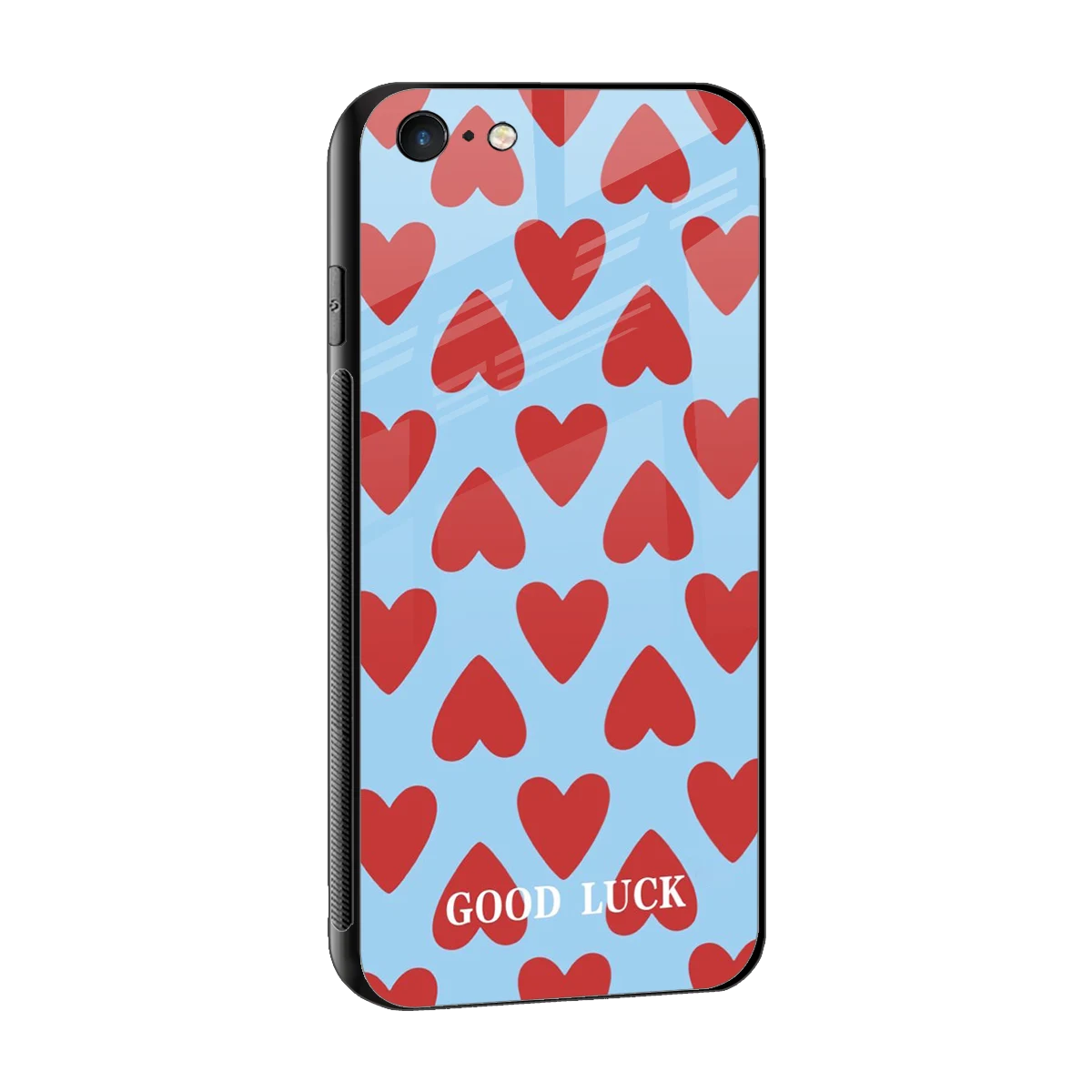 Good Luck sleek iphone 6 cover with tempered glass back and TPU edges