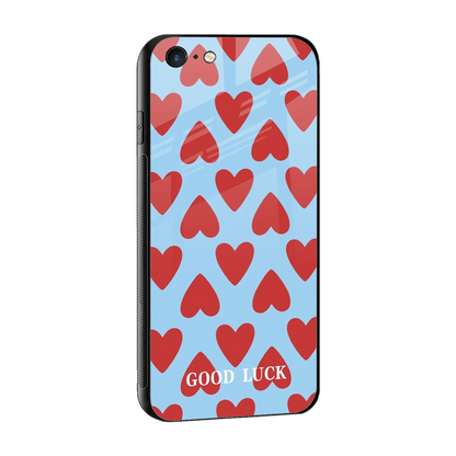 Good Luck sleek iphone 6 cover with tempered glass back and TPU edges