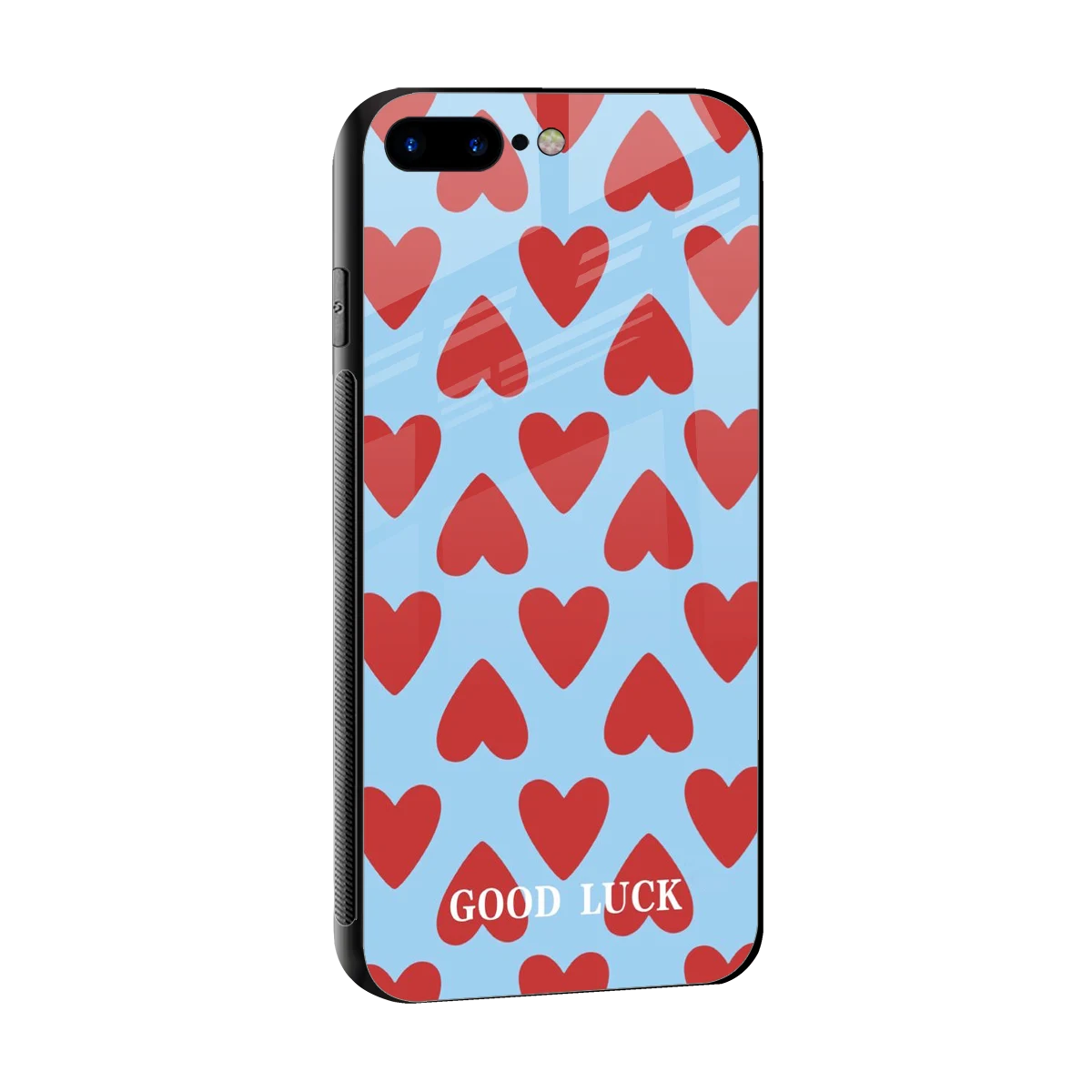 Good Luck sleek iphone 7 plus cover with tempered glass back and TPU edges