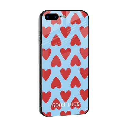 Good Luck sleek iphone 7 plus cover with tempered glass back and TPU edges