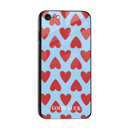 Good Luck sleek iphone 7 cover with tempered glass back and TPU edges