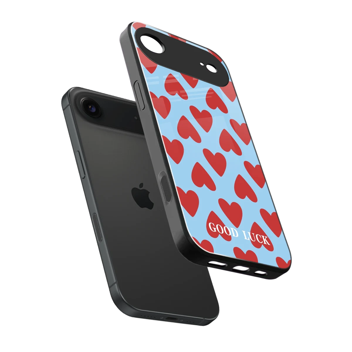 Good Luck sleek iphone air cover with tempered glass back and TPU edges