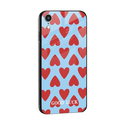 Good Luck sleek iphone xr cover with tempered glass back and TPU edges