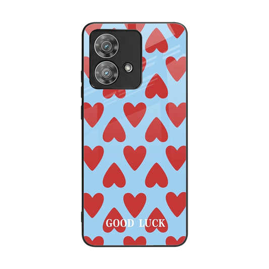 Good Luck back phone cover | glass case for motorola edge 40 neo 5g