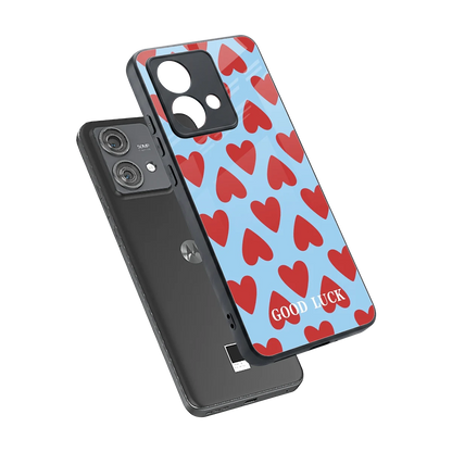 Good Luck sleek motorola edge 40 neo 5g cover with tempered glass back and TPU edges