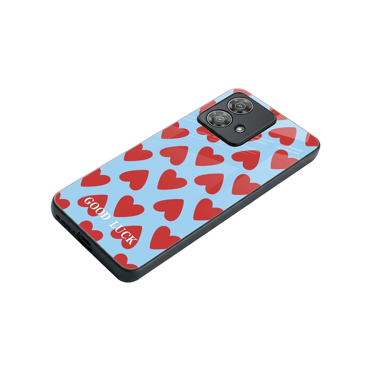 Good Luck stylish phone case for motorola edge 40 neo 5g | glossy glass and slim fit