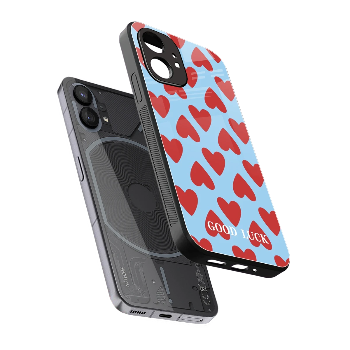 Good Luck sleek nothing phone 1 cover with tempered glass back and TPU edges
