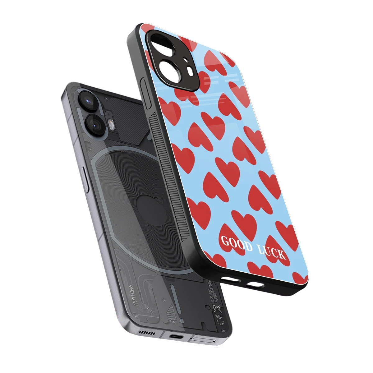 Good Luck sleek nothing phone 2 cover with tempered glass back and TPU edges