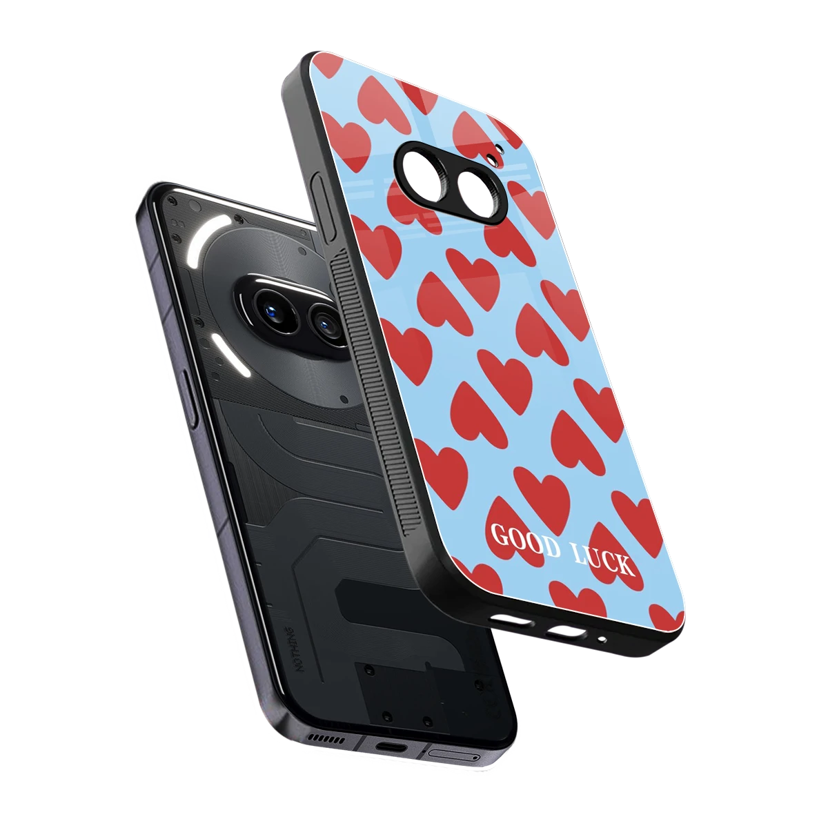 Good Luck sleek nothing phone 2a cover with tempered glass back and TPU edges