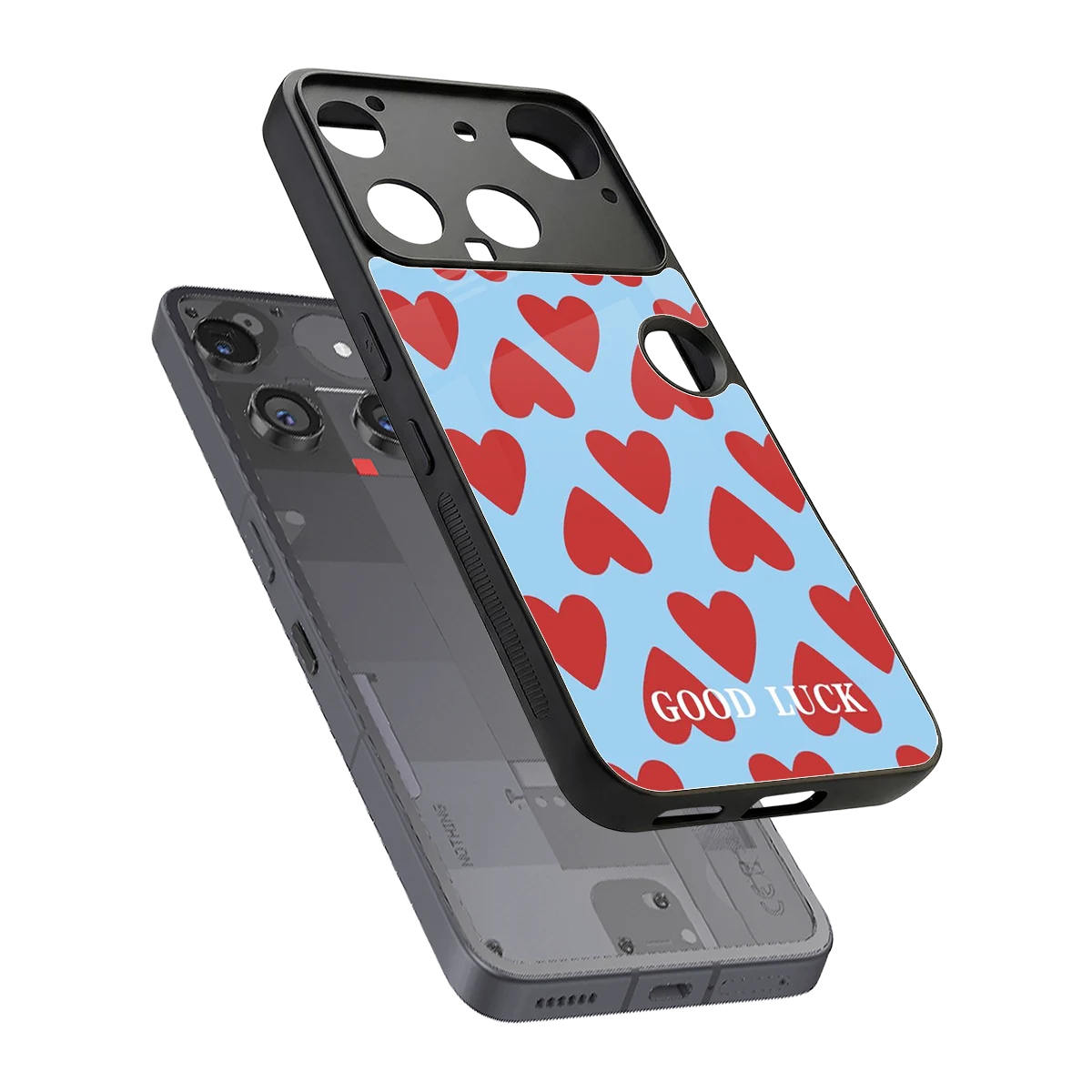 Good Luck sleek nothing phone 3 cover with tempered glass back and TPU edges