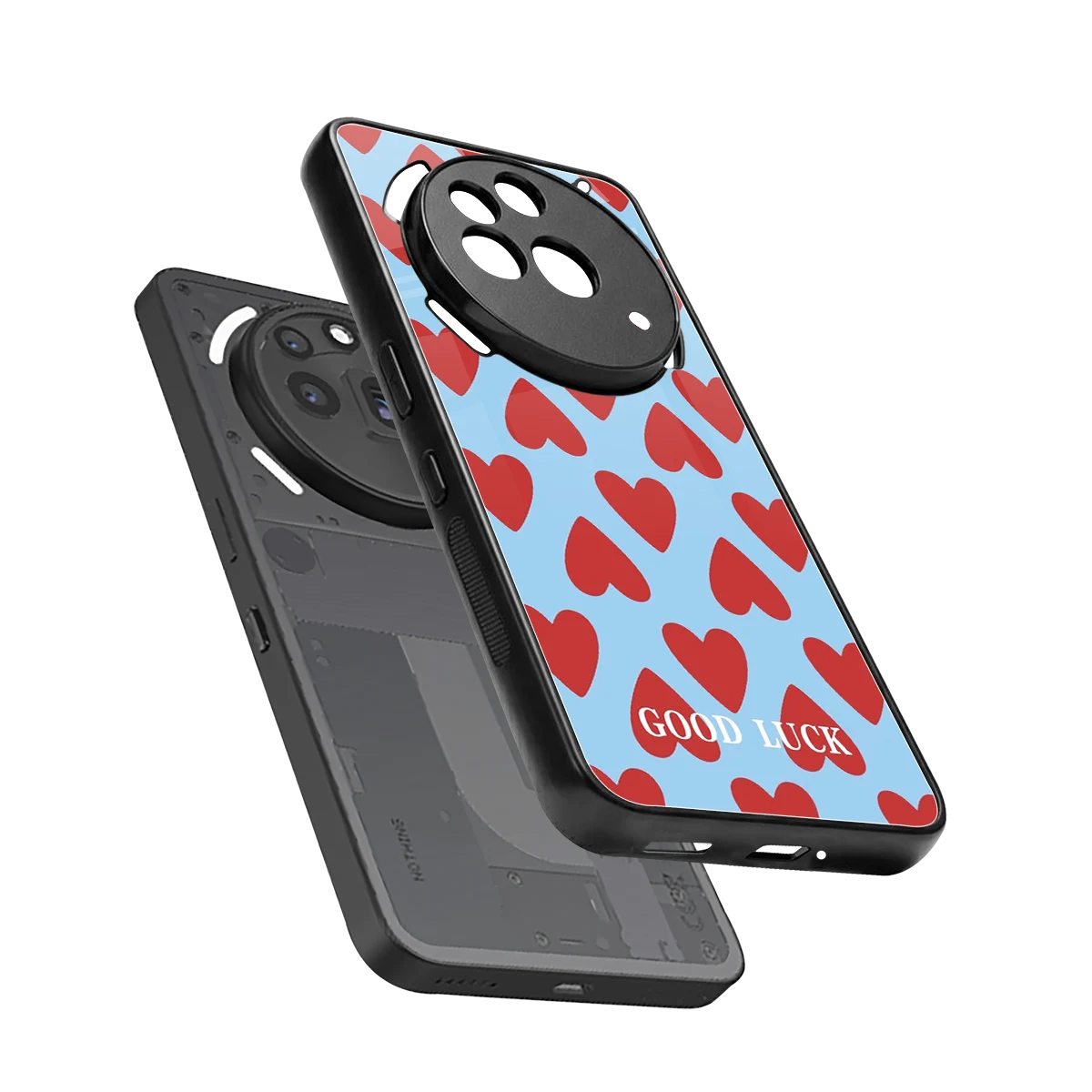Good Luck sleek nothing phone 3a pro cover with tempered glass back and TPU edges