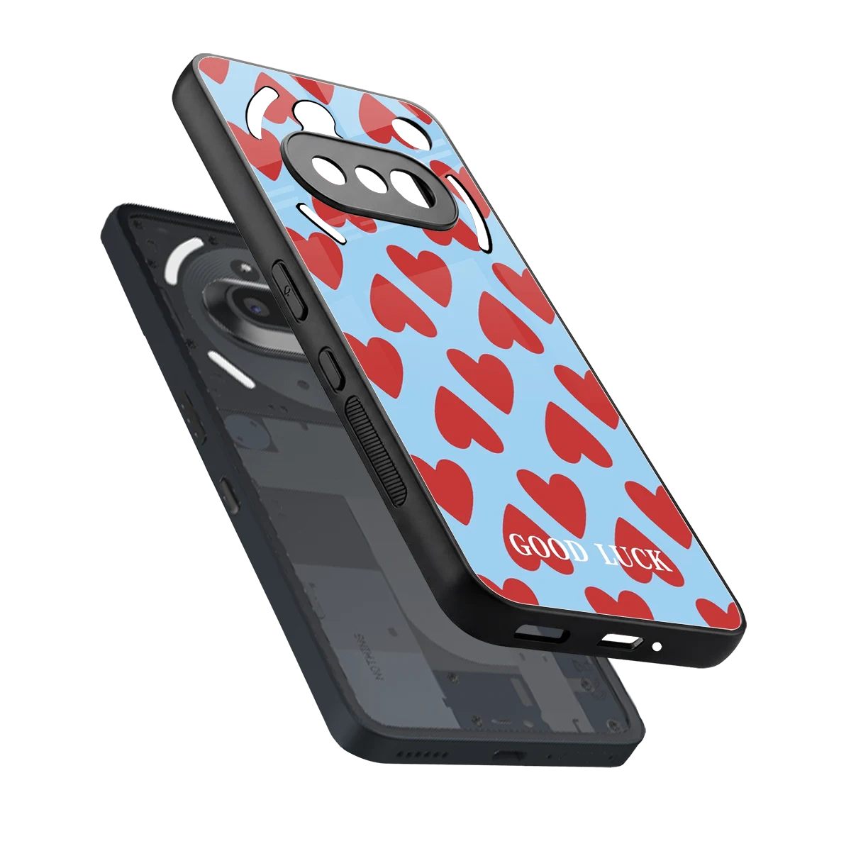 Good Luck sleek nothing phone 3a cover with tempered glass back and TPU edges