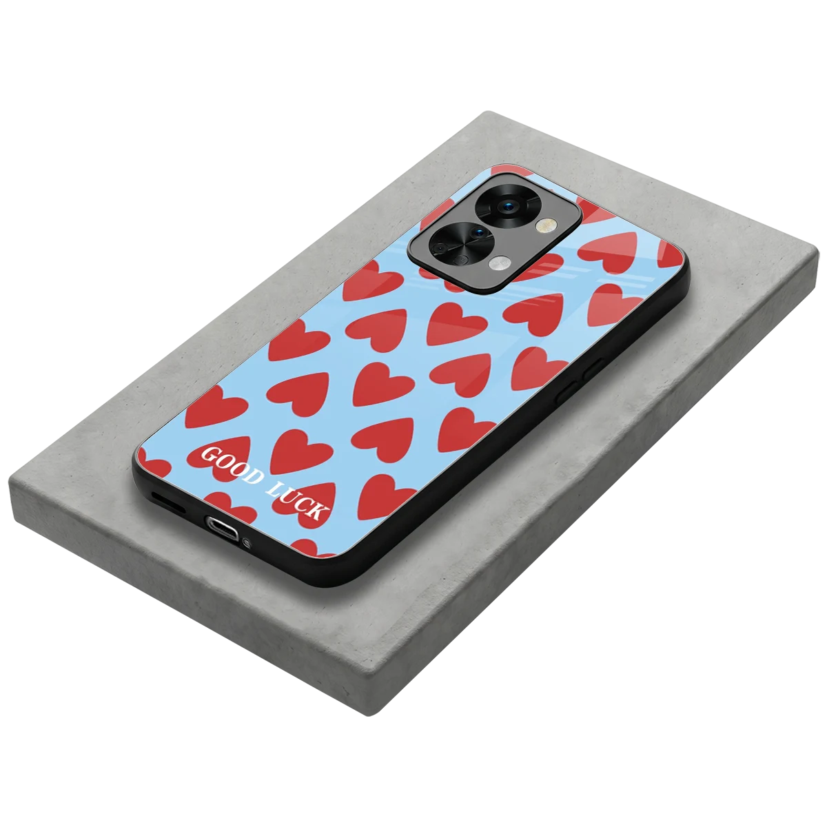 Good Luck stylish phone case for oneplus nord 2t | glossy glass and slim fit