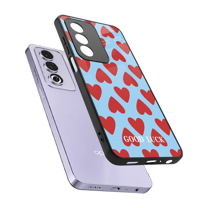 Good Luck sleek oppo a3 pro cover with tempered glass back and TPU edges