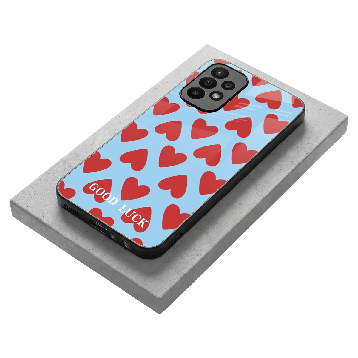Good Luck stylish phone case for samsung galaxy a23 | glossy glass and slim fit