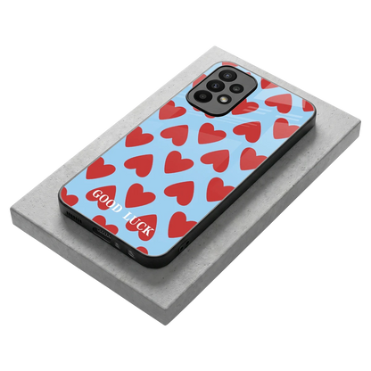 Good Luck stylish phone case for samsung galaxy a23 | glossy glass and slim fit
