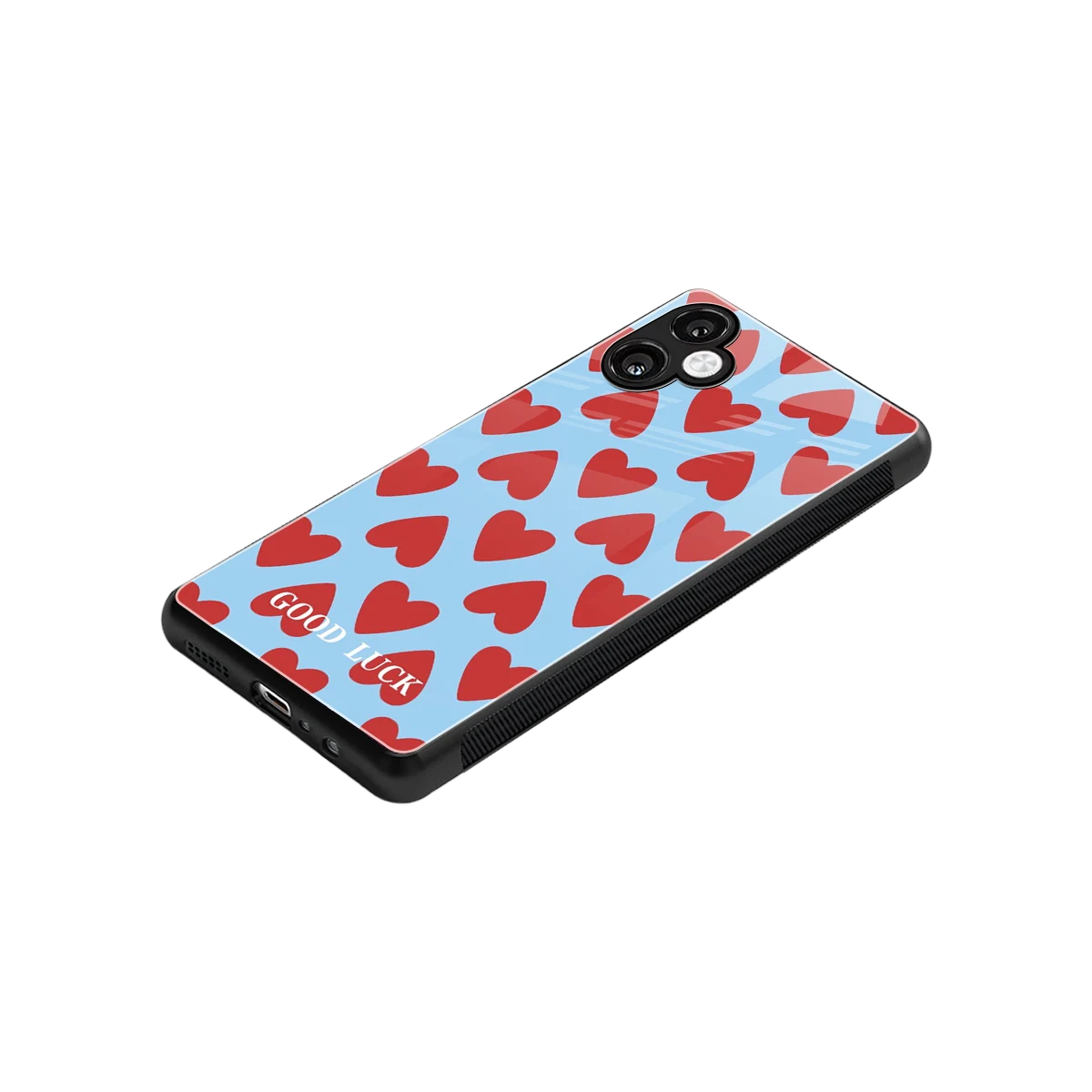 Good Luck stylish phone case for samsung galaxy a06 5g | glossy glass and slim fit