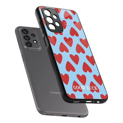 Good Luck sleek samsung galaxy a23 cover with tempered glass back and TPU edges