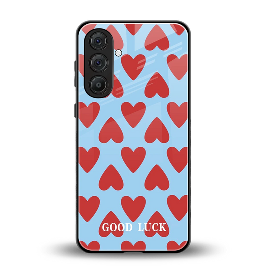 Good Luck back phone cover | glass case for samsung galaxy m36 5g