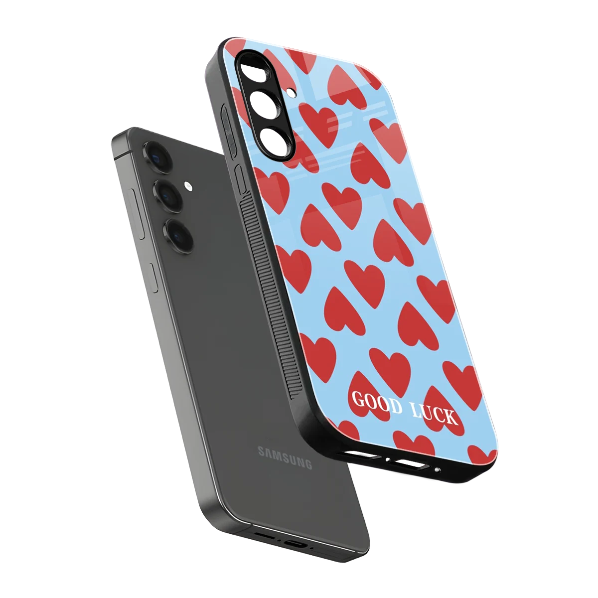 Good Luck sleek samsung galaxy m35 5g cover with tempered glass back and TPU edges