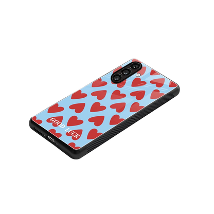 Good Luck stylish phone case for samsung galaxy m35 5g | glossy glass and slim fit
