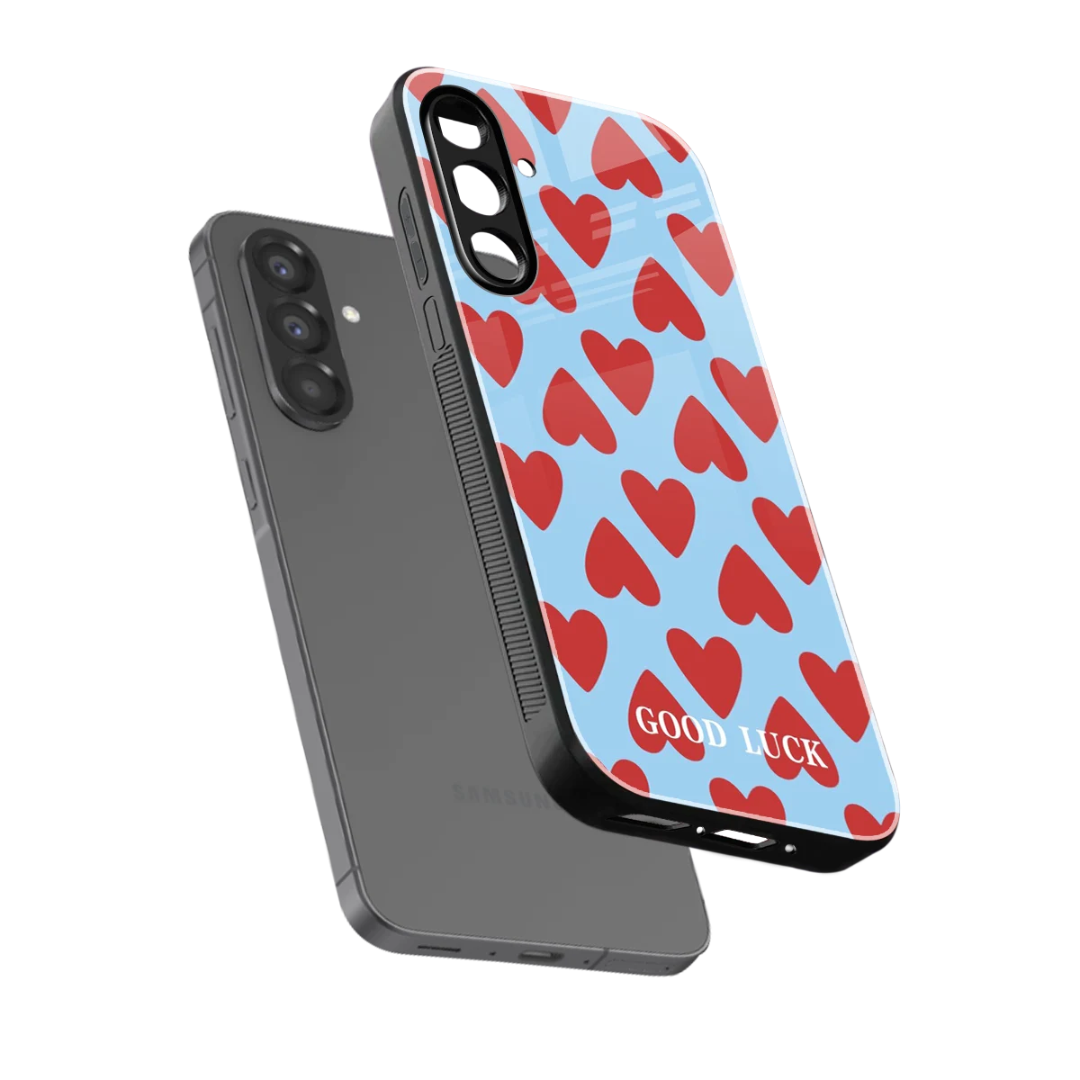 Good Luck sleek samsung galaxy a56 5g cover with tempered glass back and TPU edges