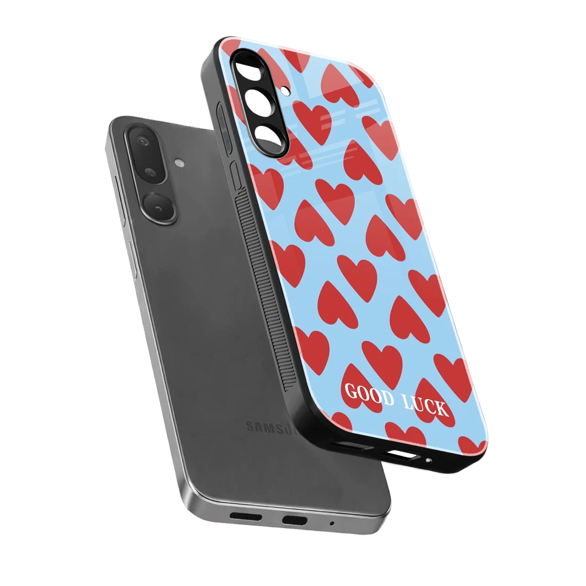 Good Luck sleek samsung galaxy m36 5g cover with tempered glass back and TPU edges
