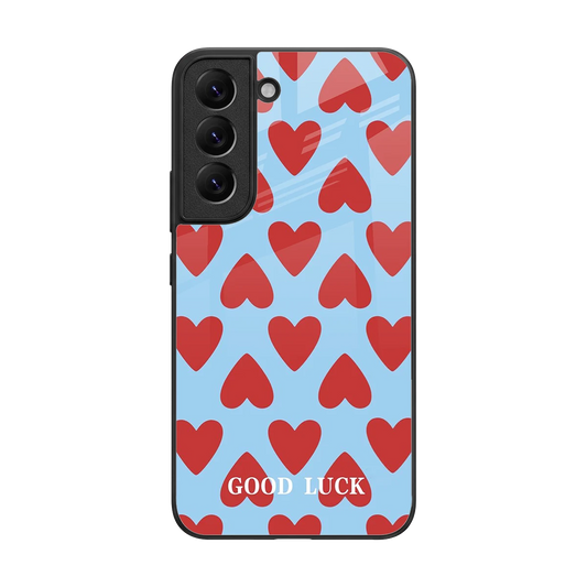 Good Luck back phone cover | glass case for samsung galaxy s22