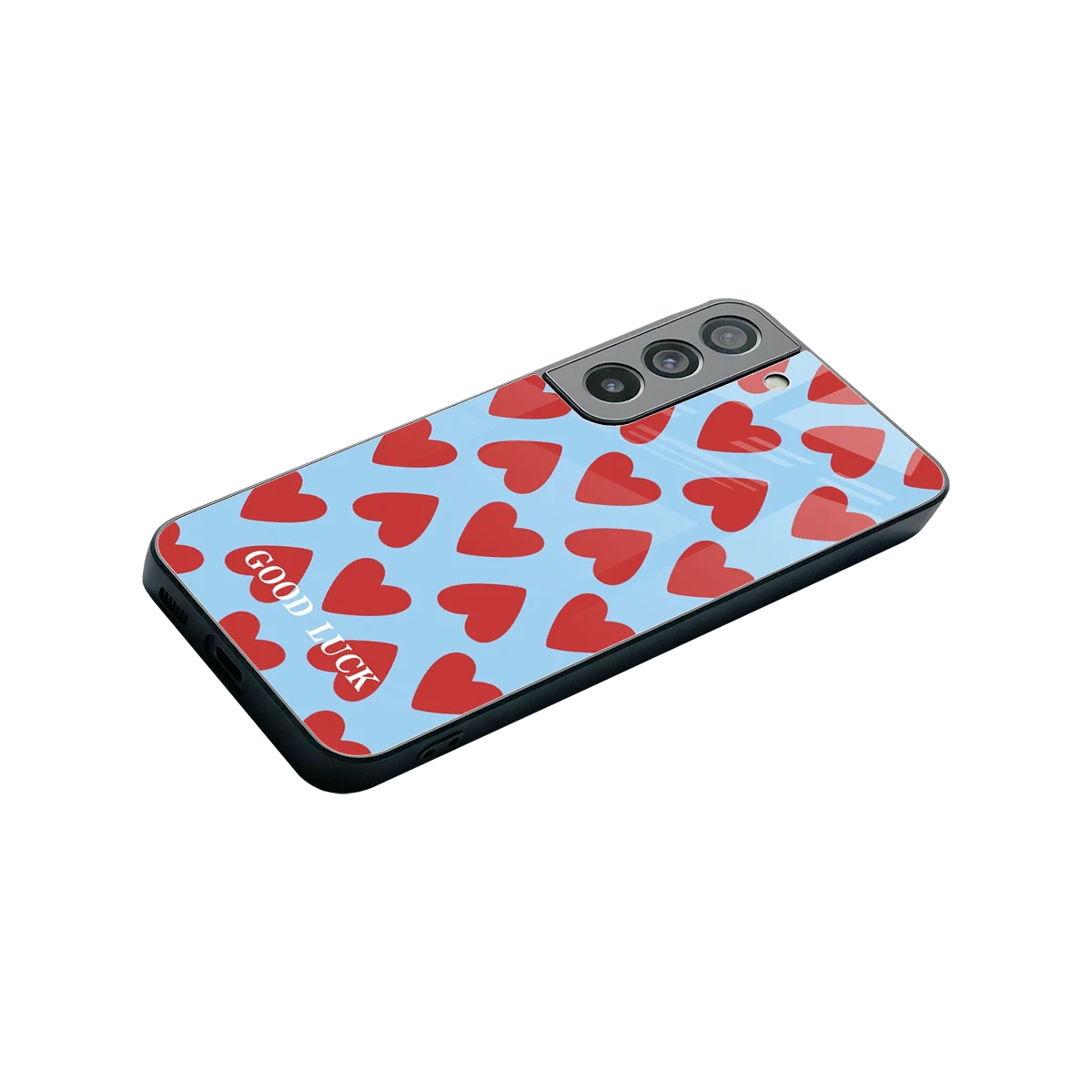 Good Luck stylish phone case for samsung galaxy s22 | glossy glass and slim fit