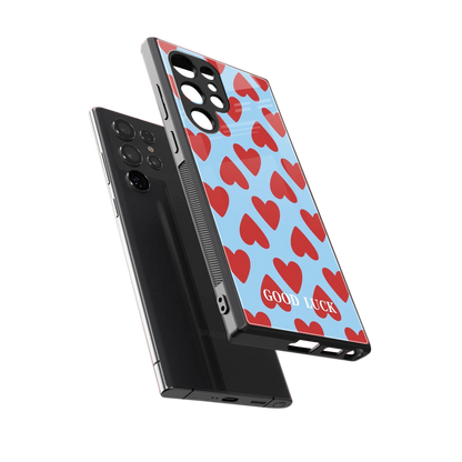 Good Luck sleek samsung galaxy s23 ultra cover with tempered glass back and TPU edges