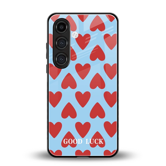 Good Luck back phone cover | glass case for samsung galaxy s24 fe