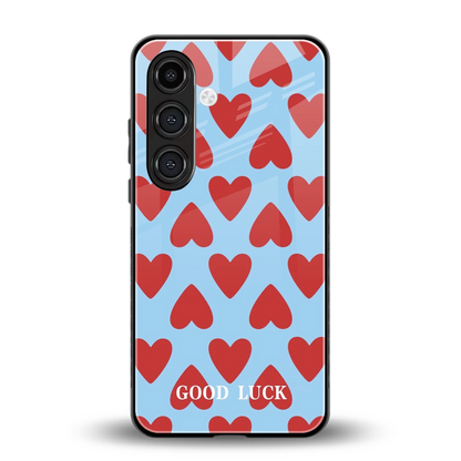 Good Luck back phone cover | glass case for samsung galaxy s24