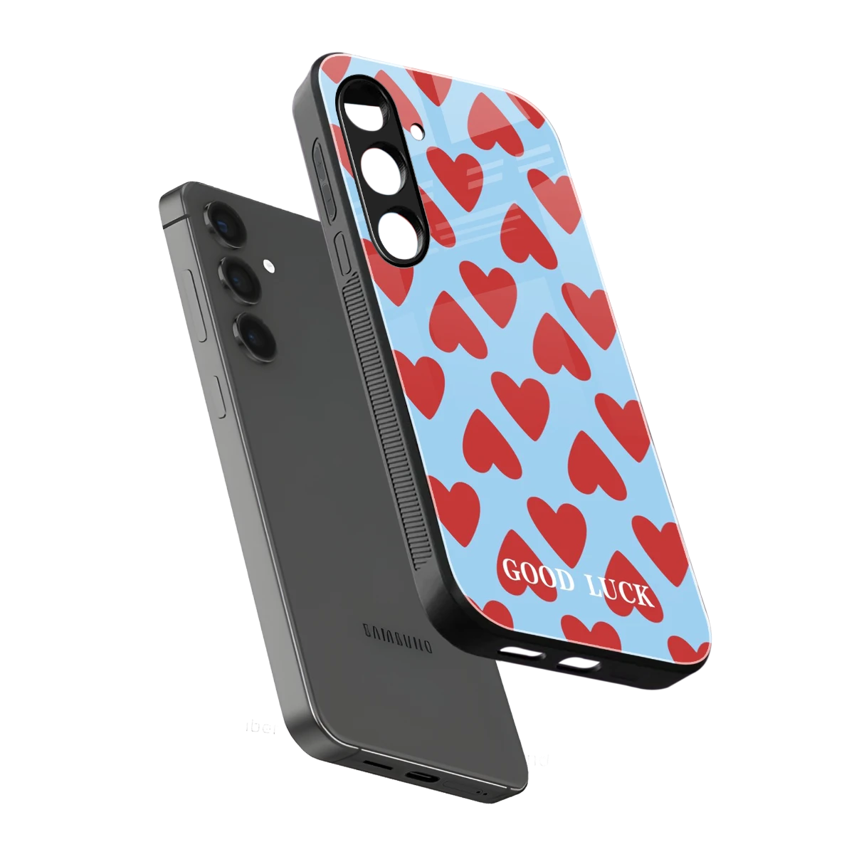 Good Luck sleek samsung galaxy s25 cover with tempered glass back and TPU edges