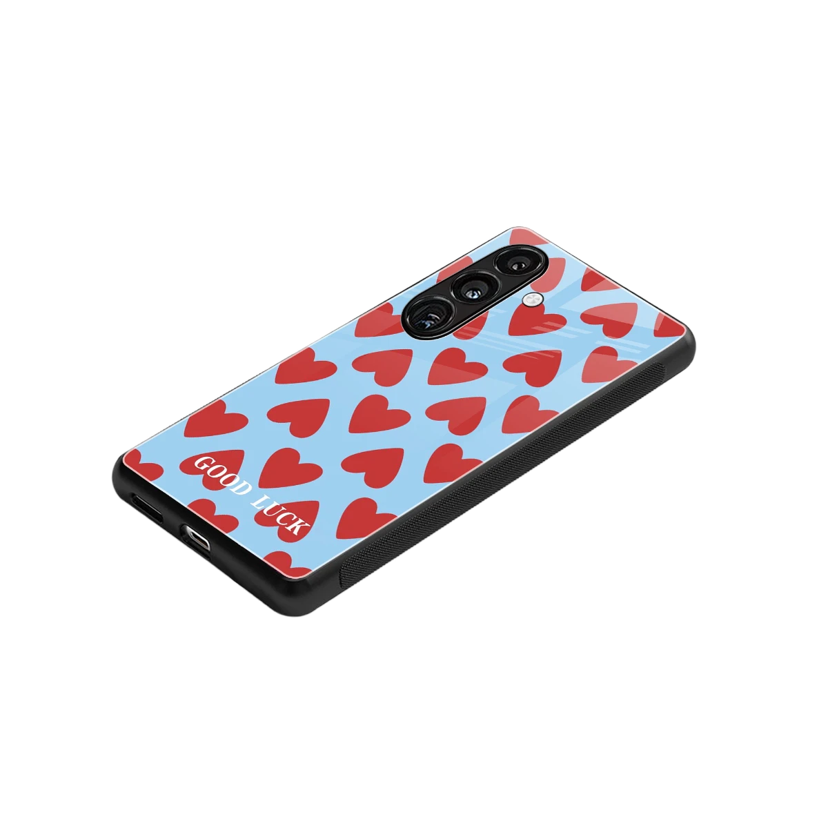 Good Luck stylish phone case for samsung galaxy s24 | glossy glass and slim fit