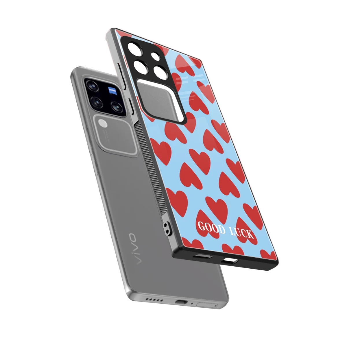 Good Luck sleekvivo v30 pro cover with tempered glass back and TPU edges