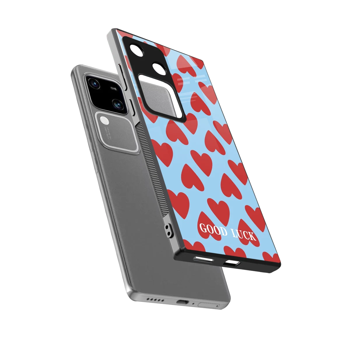 Good Luck sleek vivo v30 cover with tempered glass back and TPU edges
