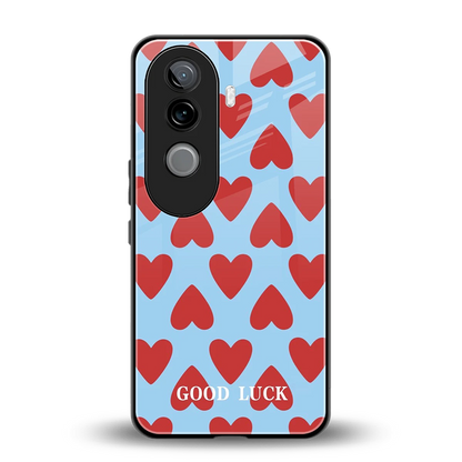 Good Luck back phone cover | glass case for vivo v40e