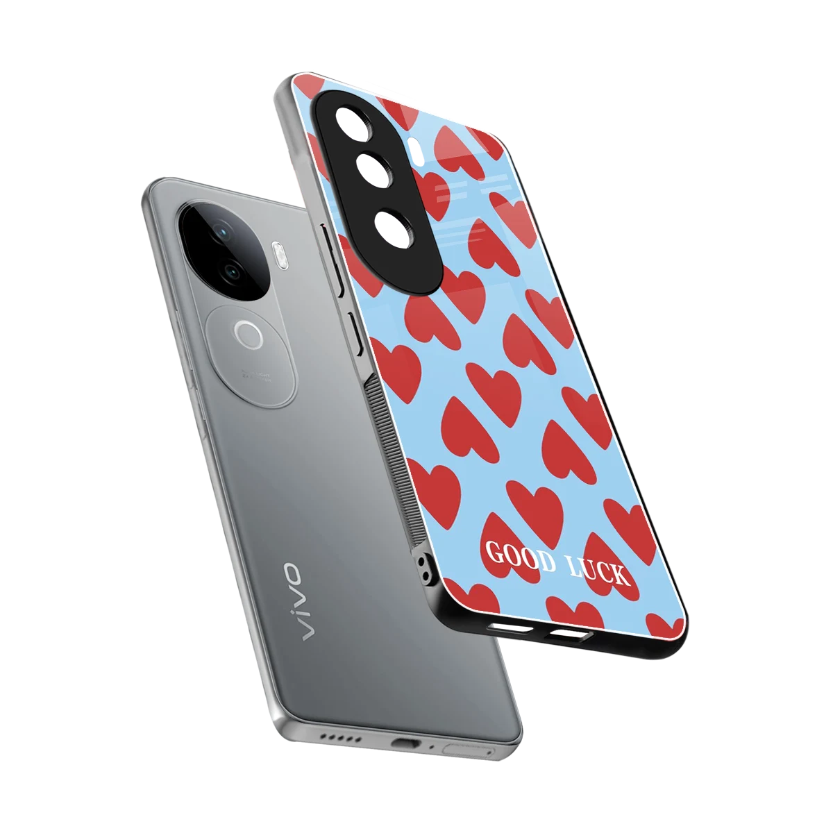 Good Luck sleek vivo v40e cover with tempered glass back and TPU edges