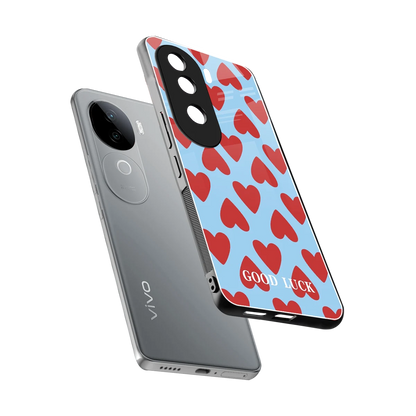 Good Luck sleek vivo v40e cover with tempered glass back and TPU edges