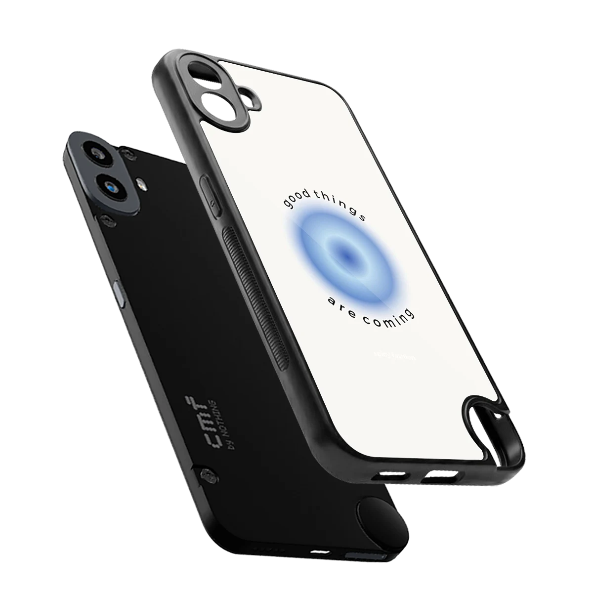 Good Things Are Coming sleek cmf nothing phone 1 cover with tempered glass back and TPU edges