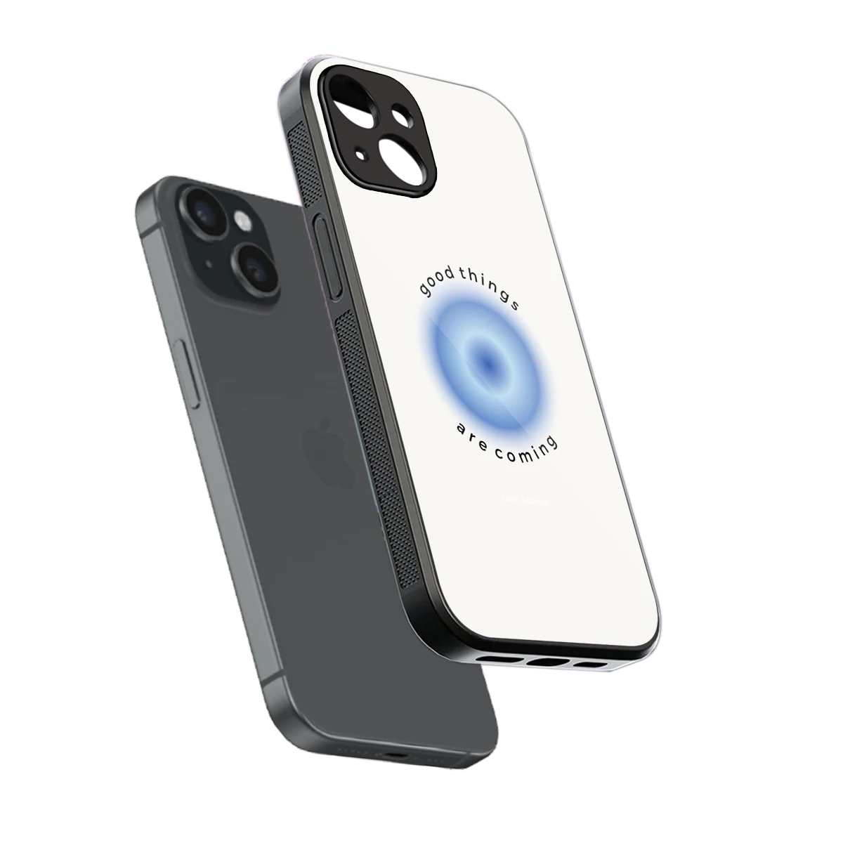 Good Things Are Coming sleek iphone 13 mini cover with tempered glass back and TPU edges